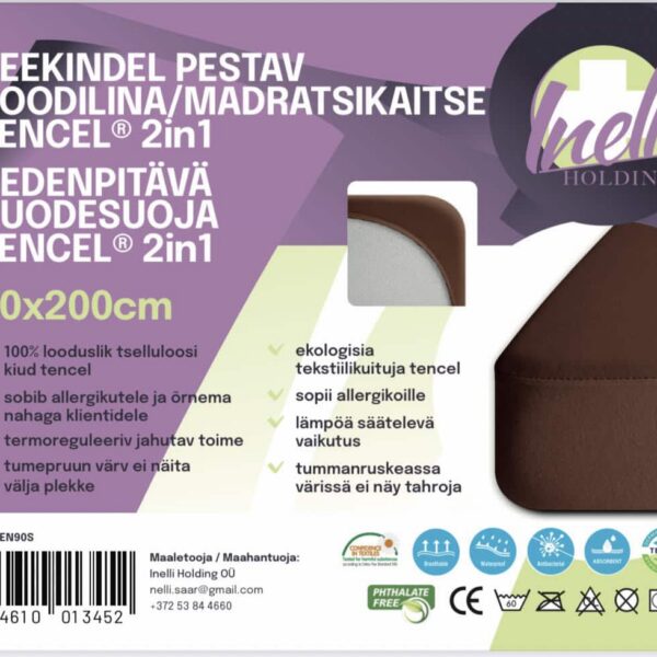 waterproof bedlinen tencel 90x200 cm with extra skirt 30 cm