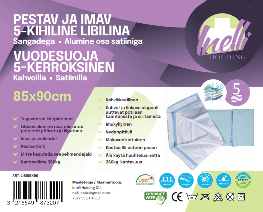 Slide sheet available in sizes 85x90 and 105x125 cm
